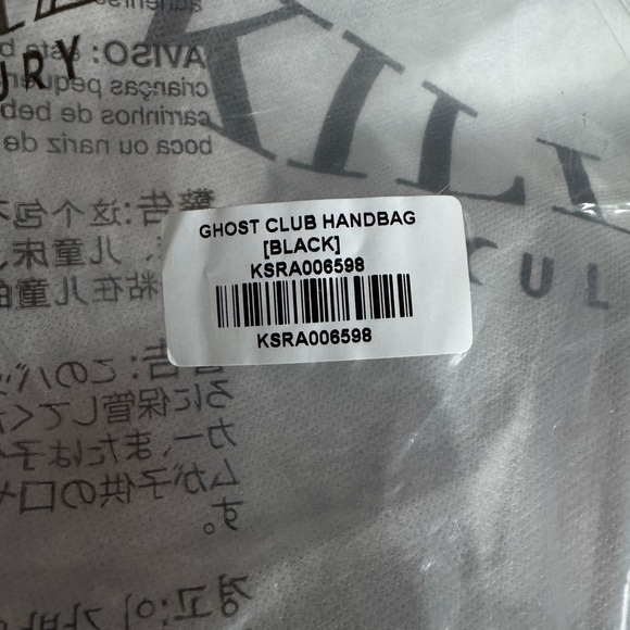 New Killstar Black Ghost Club Quilted Velvet Bag - Picture 9 of 11